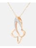 Diamant L'éternel Halskette mit Anhänger aus 375 Gelbgold mit Diamant Schmetterling