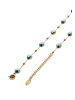 IZIA Women Chain Necklace in Gold Grey Green