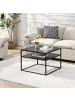 FineBuy Couchtisch in Schwarz / Glas / 60x60x45