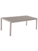 Beliani Gartentisch VERNIO in Grau/Silber - (W) 90 x (H) 76 x (L) 180 cm
