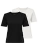 ONLY T-Shirt 2er Pack in Weiß/Schwarz