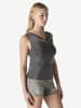 KOROSHI Damenoberteil mit Trägern und Glitzer in grau