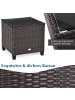 COSTWAY 3-tlg. Polyrattan Lounge Set in Schwarz