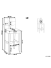Beliani 2-tlg Barhocker MADISON in Weiß/Braun