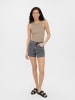 Vero Moda Kurze Denim Jeans Shorts mit Fransen VMBRENDA in Grau