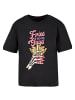 F4NT4STIC Ladies Everyday Tee Anti Valentinstag Fries in schwarz