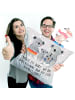 Mr. & Mrs. Panda kissen für couch Koala Familie mit Spruch in Grau Pastell