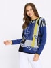 WITT WEIDEN Strickpullover in marine-royalblau-gemustert