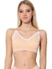 Yenita® Bustier mit Spitze Ribbed Collection in Beige