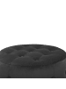Beliani Pouf TAMPA in Schwarz - (W) 55 x (H) 30 x (L) 55 cm