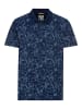 Camel Active Pique Poloshirt mit floralem Print in Blau