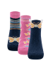 ewers 3er-Set Socken 3er Pack Schmetterlinge in navy-dkl.himbeere