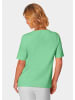 GOLDNER Kurzgröße:  T-Shirt Halbarm Basic-Shirt aus Baumwolle in hellgrün