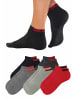 H.I.S Sneakersocken in 2x schwarz, 2x grau, 2x rot, 2x hellgrau-meliert