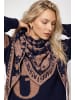 monari Schal mit Jacquard-Muster in Tiramisu Gemustert
