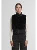 Urban Classics Urban Classics Ladies Cropped Faux Fur Vest in black