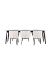 ebuy24 Essgruppe Ellis (7-teilig) Schwarz 85 x 230 cm