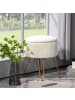 HOMCOM Sitzhocker in Cremeweiß 40L x 40B x 48H cm