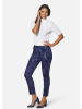 MADELEINE Schlanke Hose mit Paisley-Print, Stretch in pflaume / multicolor