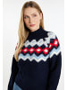DreiMaster Maritim Damen Strickpullover in Marine Mehrfarbig