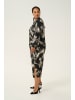KAFFE curve Kleid KCbernina Loose fit in Black/White Flower Print