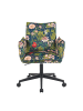 DUBI Möbel 2er-Set: Bürostuhl Mika-Malu in Blumen - (B)60 x (H)86 x  (T)63 cm