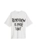 Print-T-Shirt loose in Weiß