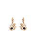 faina Women Drop Earrings in Rose Gold Black