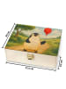 Mr. & Mrs. Panda Teekiste Holz Pinguin Luftballon Design ohne Sp... in Weiß