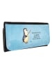 Mr. & Mrs. Panda Portemonnaie für Damen Pinguin Angler mit Spruch in Eisblau