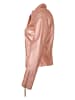 FREAKY NATION Lederjacke Lammnappa in Altrosa metallic