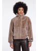 RINO&PELLE Ambra kurze Kunstpelzjacke in Mocha Latte