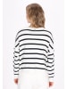 DreiMaster Women Cardigan in offwhite navy stripe