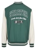 STARTER College Jackets in darkfreshgreen/palewhite