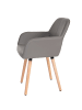 MCW Esszimmerstuhl A50, Kunstleder, taupe-grau, helle Beine