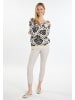 Usha Damen Strickpullover in Creme Mehrfarbig