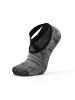 MUNADUNA Yoga-/Pilates-Zehensocken X-Cross-Band mit offenen Zehen–Melange in Grau
