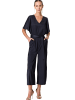 Zero  Jumpsuit Satin mit Stoffgürtel in Night Sky