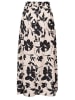 Cloud5ive Cloud5ive Maxi Skirt with side slit and floral print in beige/black