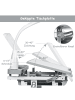 COSTWAY Schreibtisch mit Lampe & Stuhl in Grau