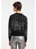 myMo at night Damen Strickjacke in Schwarz Silber