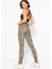 SASSYCLASSY High Waist Sportleggings mit Leo-Print in Beige