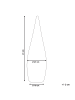 Beliani Stehlampe für den Außenbereich VULETAS in Weiß - (W) 36 x (H) 120 x (L) 36 cm