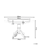 Beliani Esszimmertisch AKRON in Braun/Weiß - (W) 106 x (H) 74 x (L) 106 cm