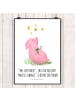 Mr. & Mrs. Panda Plakat Schwein Glück mit Spruch in Weiß