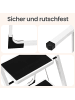 SONGMICS Trittleiter Brody in Weiß - (B)45.5 x (H)82 x (T)55 cm