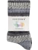 normani 2 Paar Gestrickte Wollsocken Bunt-geringelt in Grau