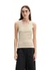 Marc O'Polo V-Neck-Top slim in Linen Beige