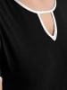sheego Halbarmshirt in schwarz-champagner