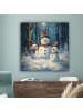 OnlyWow Leinwand Bilder Hellblau